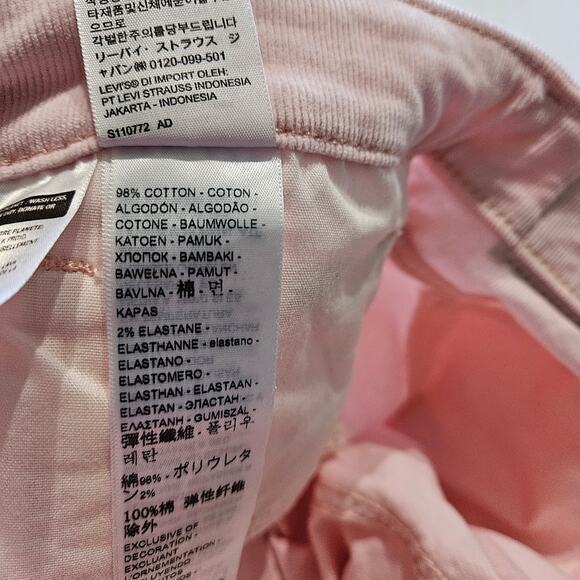 Levi's Women's 725 High Rise Corduroy Bootcut Pants Pink 18 Short 34x30 - Picture 6 of 9